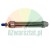 Metal pneumatic cylinder with a circular cross-section and a blue protective cap on the threaded end.