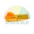 Orange tile leveling wedge with dimensions 6.1 cm length and 1.8 cm height.