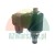 Solenoid valve with coil and electrical connector on white background.