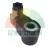 Solenoid valve coil with an electrical connector plug on a white background.