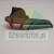 Black plastic mounting clip on a light background, side view.