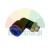 Pneumatic elbow push-in fitting with male thread, black body and blue release ring