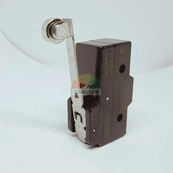 Micro switch with a roller lever and black plastic housing