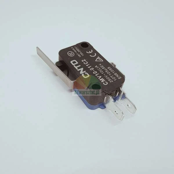 CNTD CMV10-011C2 micro limit switch with metal lever, 10A 250V.