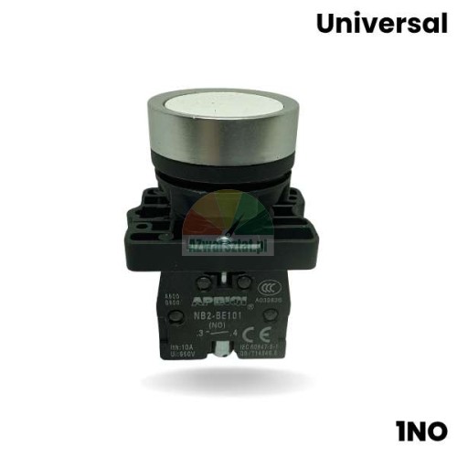 White elevator push button switch with 1 NO contact