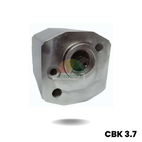 Hydraulic gear pump model CBK 3.7 front view showing shaft and mounting holes