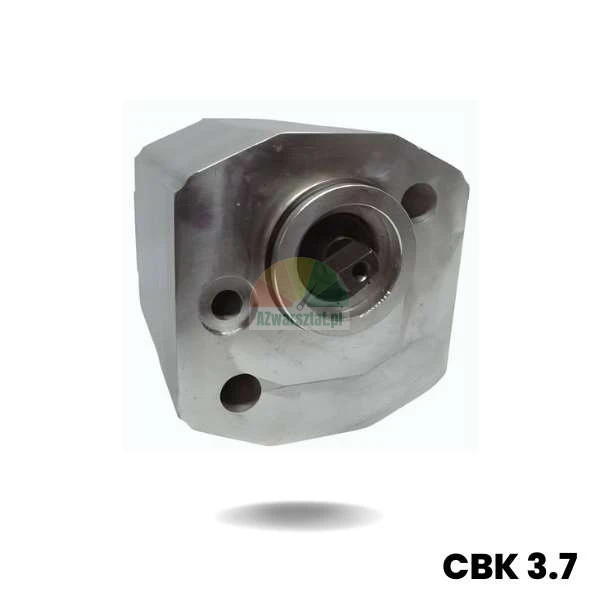 Hydraulic gear pump model CBK 3.7 front view showing shaft and mounting holes