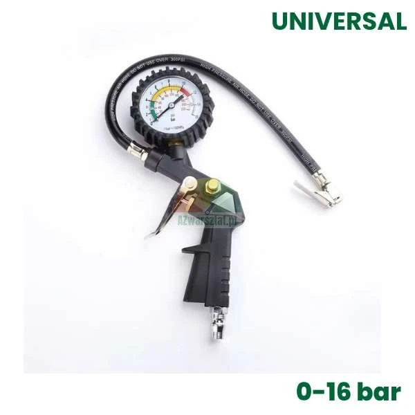 Tire inflation gun with pressure gauge 0-16 bar