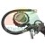 Digital tire inflator gun with pressure gauge and hose.