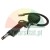 Black tire inflator gun with pressure gauge and hose