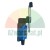 Limit switch ME-8108 with adjustable lever and roller, blue and black housing.