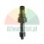 Metal industrial sensor or valve component with threads and hexagonal nut