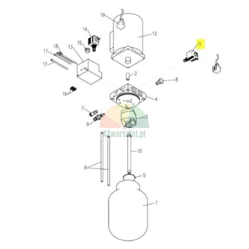 Lowering valve XYF-C for Twin Busch two-post lift - diagram