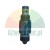 Hydraulic cartridge valve with threads and seals on white background.
