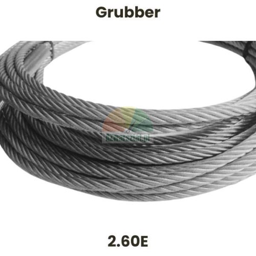 Replacement steel wire rope for Grubber 2.60E car lift, coiled steel cable