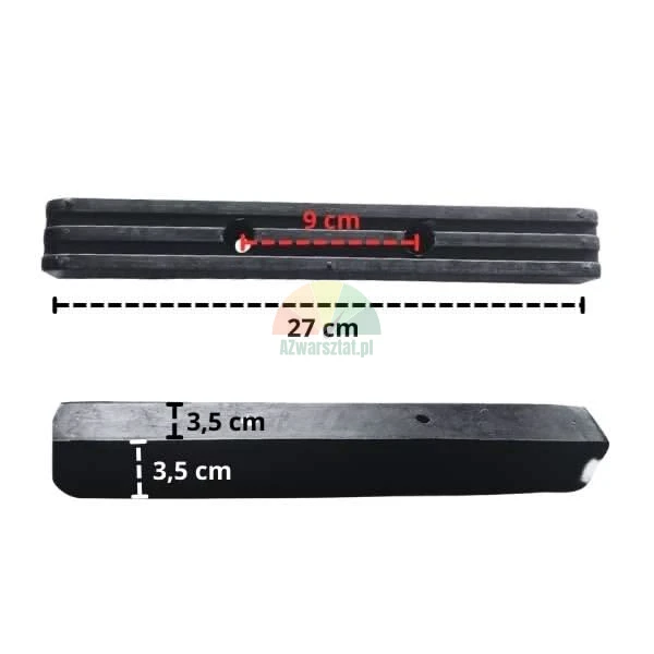 Protective rubber pad for two-post lift, 27 cm