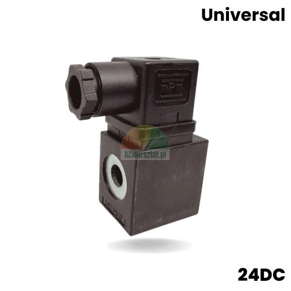 Universal 24V DC lift solenoid coil with connector black