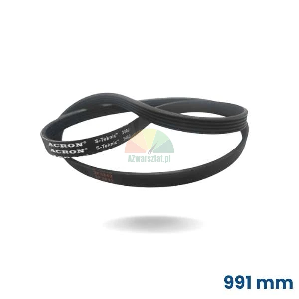 Black multi-groove drive belt for wheel balancer 991 mm by ACRON S-Teknic