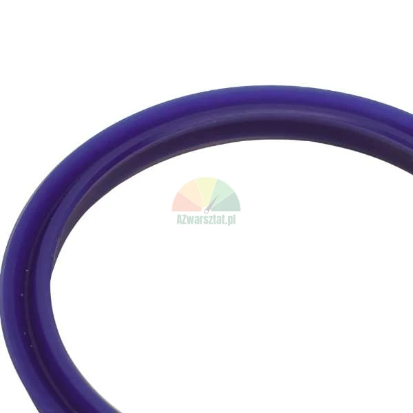 Close-up view of a blue U-ring lip seal.
