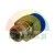 Brass straight male push-in fitting with external thread and blue release ring