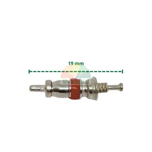 Red Schrader valve core 19 mm