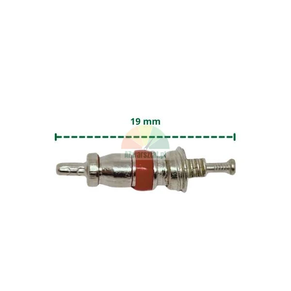 Red Schrader valve core 19 mm