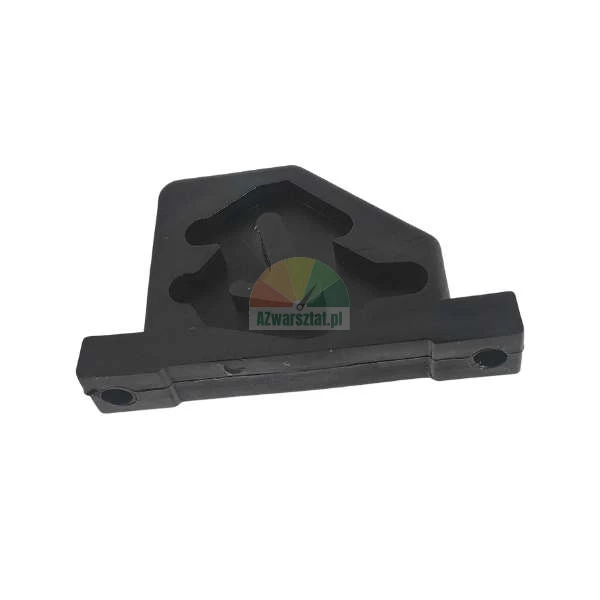 Black plastic guide or mounting component with a specific cutout and two screw holes.