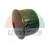Black plastic ribbed knob with a front hole on a white background
