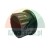 Black ribbed plastic end cap or plug for tube profiles