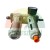 Industrial air preparation unit with two bowls and a pressure gauge on a white background.