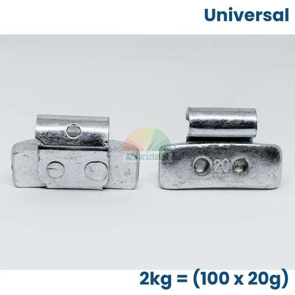 Clip-on wheel balancing weights for steel rims universal 100 pieces x 20g pack 2kg
