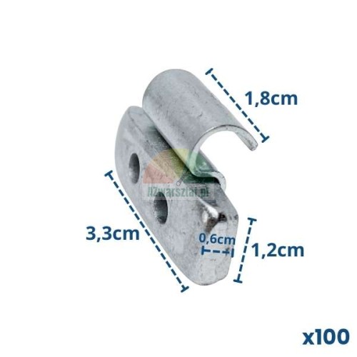 20g knock-on wheel weight for steel rims with dimensions, pack of 100