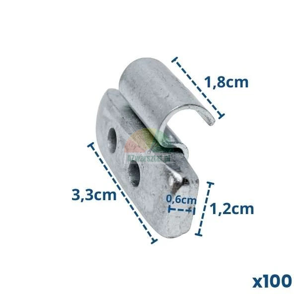 20g knock-on wheel weight for steel rims with dimensions, pack of 100