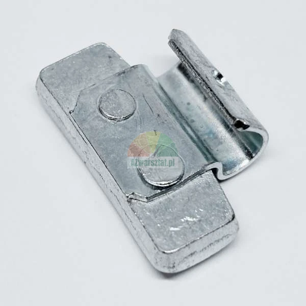 Metal curtain track slider, zinc-plated hook.