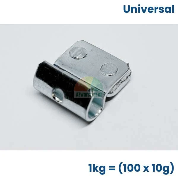 Knock-on wheel weight 10g for steel rims, 100 pieces pack 1kg Universal