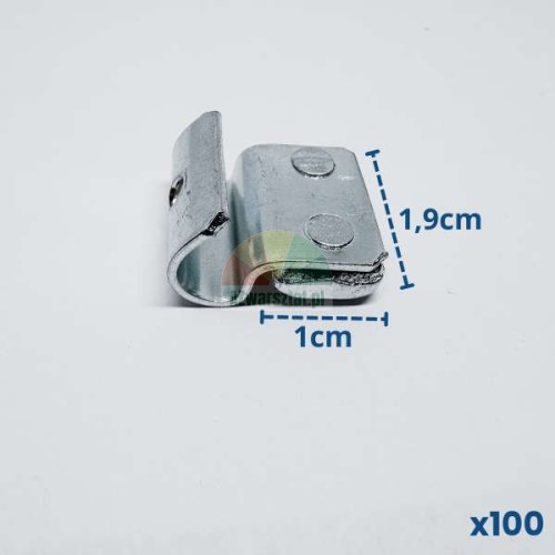 Clip-on wheel weight for steel rims 10g with dimensions.