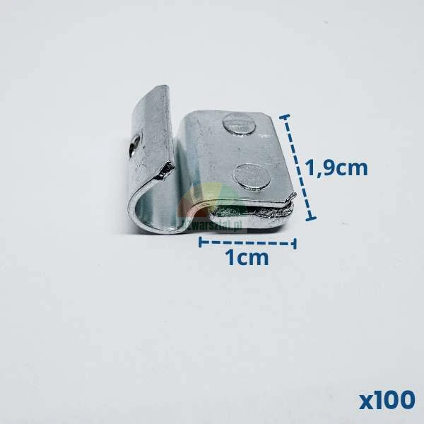 Clip-on wheel weight for steel rims 10g with dimensions.