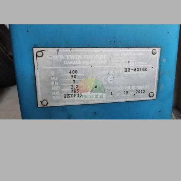 Steel cable for Twin Busch lift EE-6214E nameplate