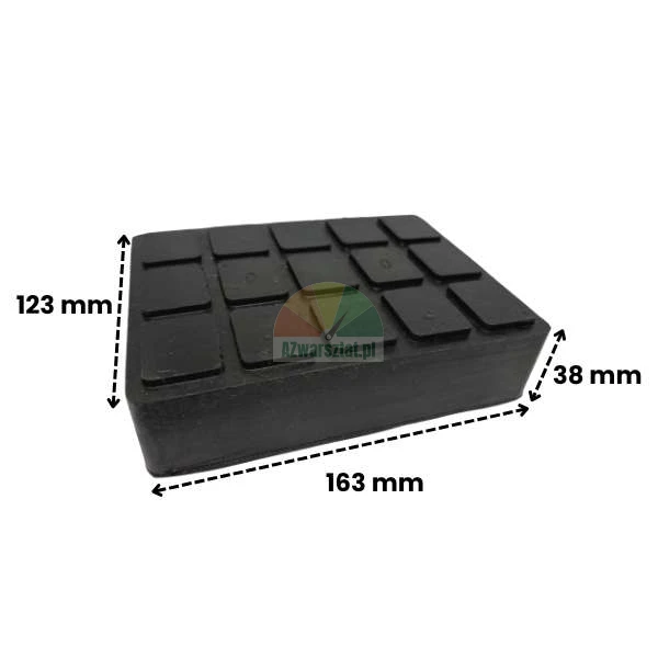 Rubber jack pad for car lift 123x163x38mm