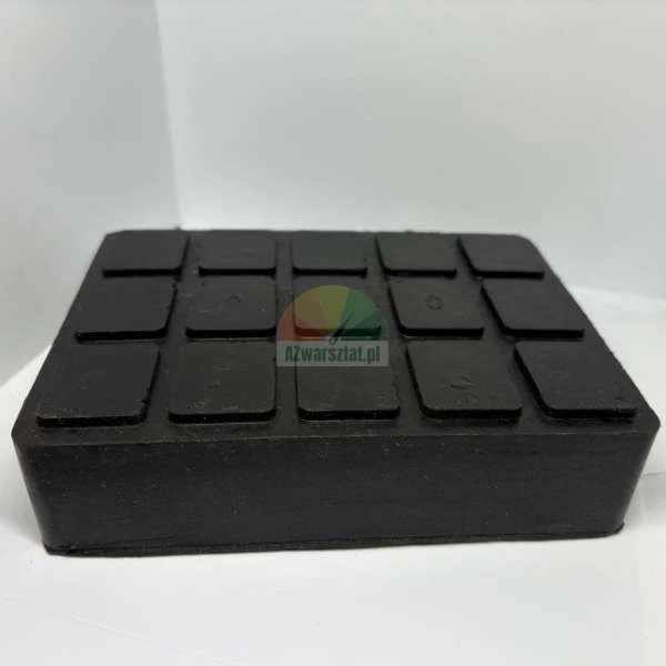 Black rubber jack pad with a textured square grip surface.