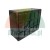 Black rectangular rubber dock bumper with a textured grid surface