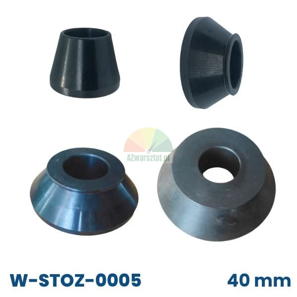 Set of four centering cones for wheel balancer with 40mm shaft