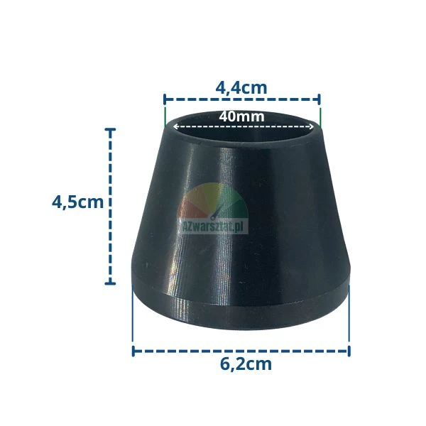 Centering cone for wheel balancer 40mm shaft dimensions 4.4cm 6.2cm 4.5cm