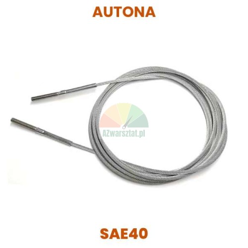 Steel cable for Autona SAE40 lift with threaded terminals