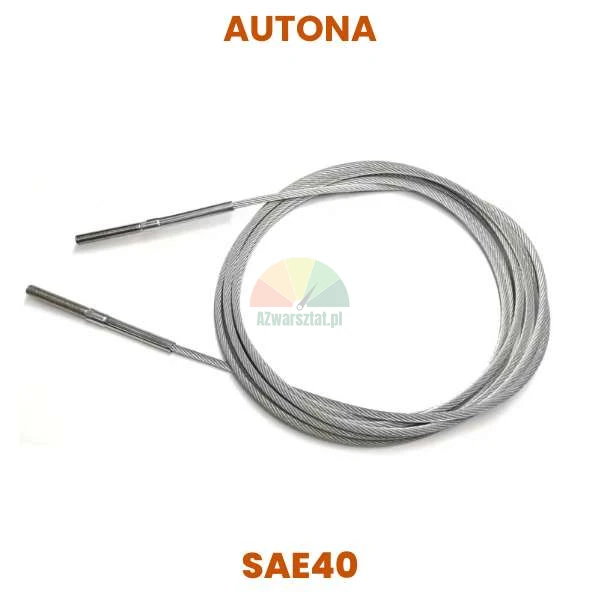 Steel cable for Autona SAE40 lift with threaded terminals
