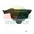Black plastic component, guide or guard for machinery with bolt holes.
