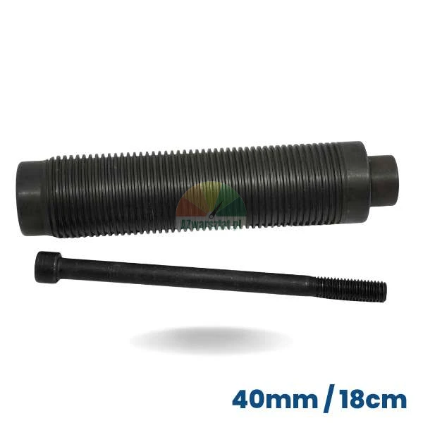 Wheel balancer shaft 40mm diameter and 18cm length with mounting bolt