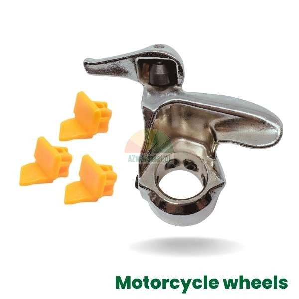 Motorbike wheel mounting shoe with roller + 3 covers