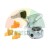 Motorcycle wheel demount head with roller and 3 inserts