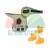 Metal tire changer mounting head with three orange plastic protection inserts.